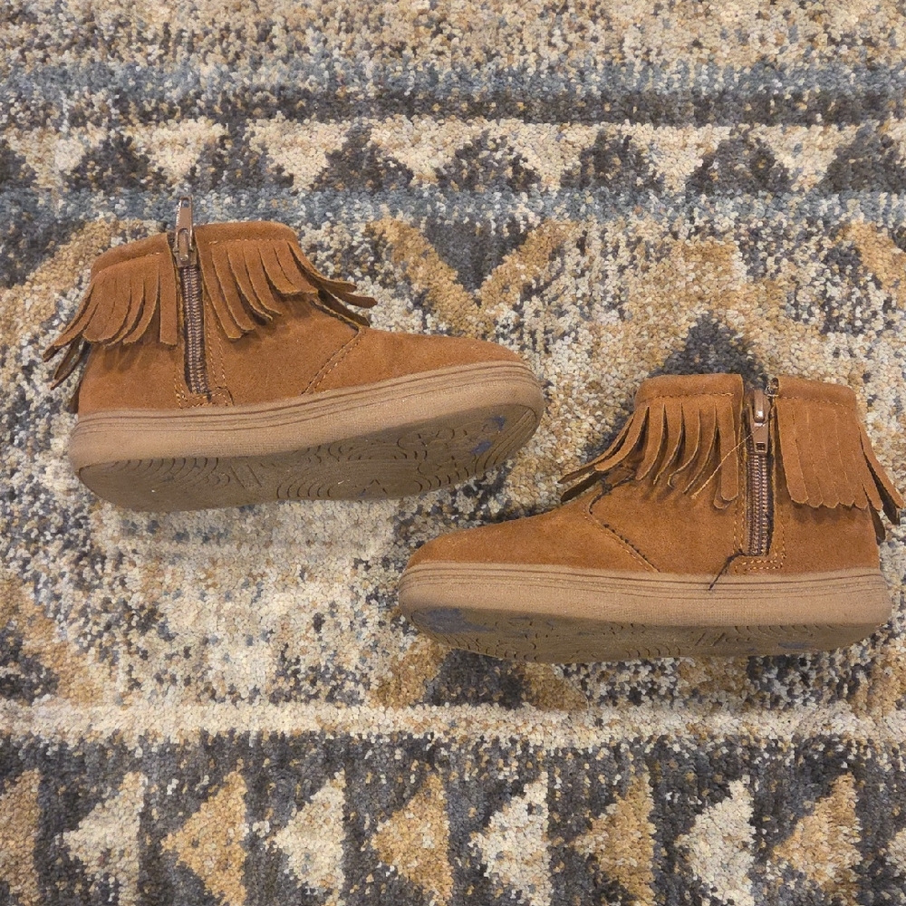 Carter's Tan Fringe Moccasin Bootie